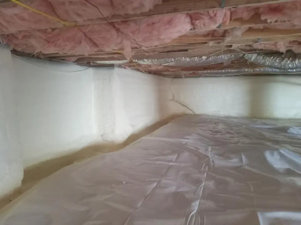 Crawl space encapsulation with closed-cell spray foam for Storm Damage Roof Repair in Fort Pierce